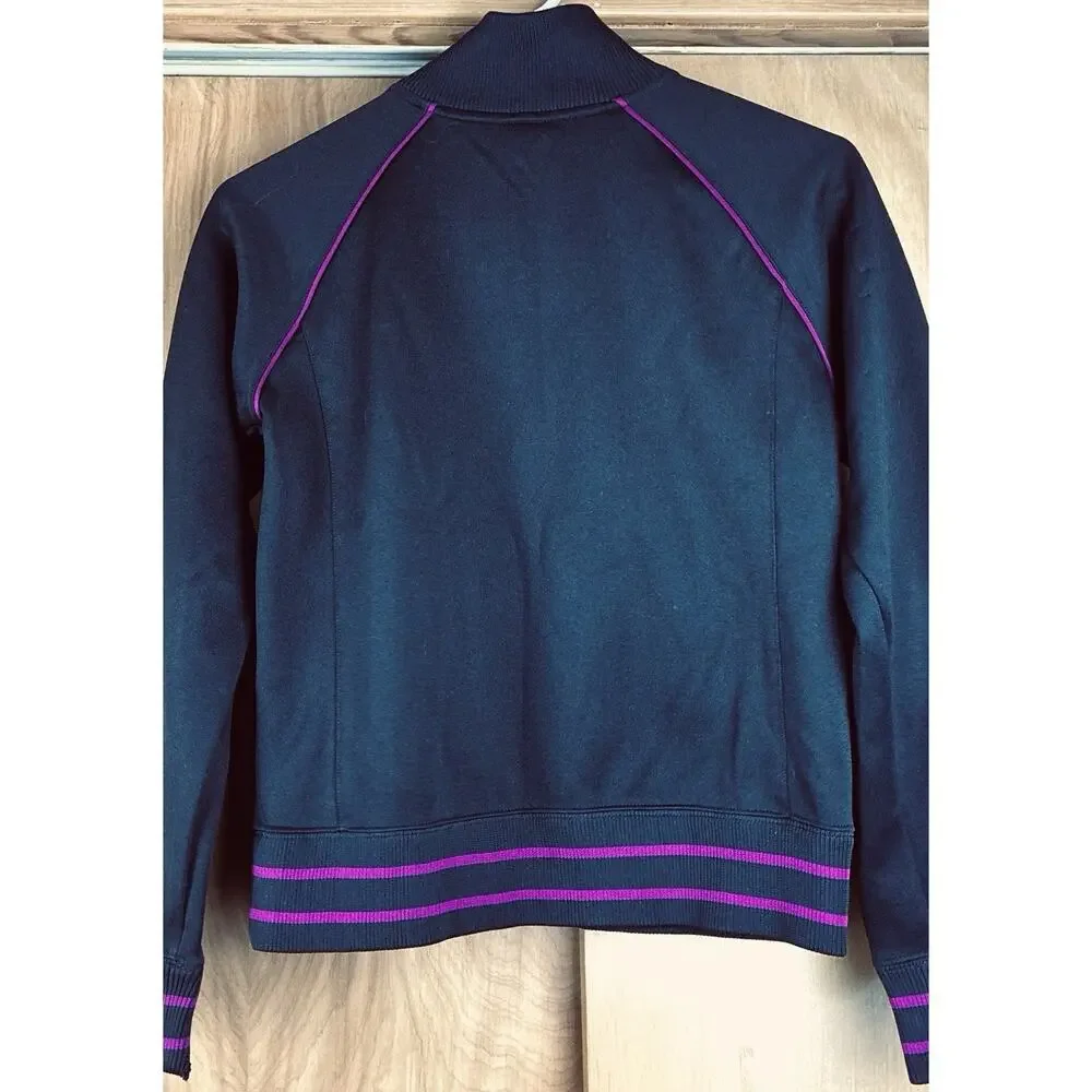 The North Face Sz Youth L Black Hot Pink LS Pkts Full Zip READ